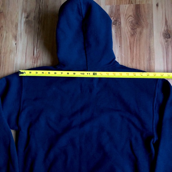 TECH HOUNDS Hoodie Pullover Shirt Long Sleeve Sweatshirt Blue Medium Mens UNISEX - Picture 10 of 14